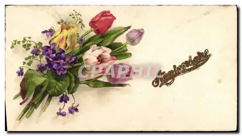 Cartes postales Anniversaire Fleurs