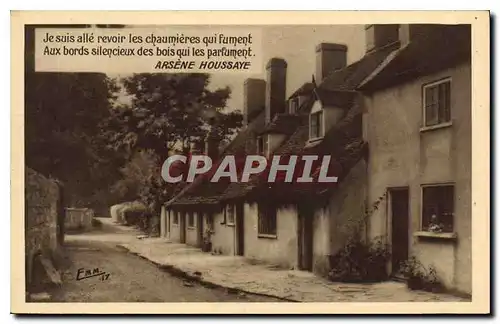 Ansichtskarte AK Je suis alle revoir les chaumieres qui fument aux bords silencieux des bois qui les parfument Ar