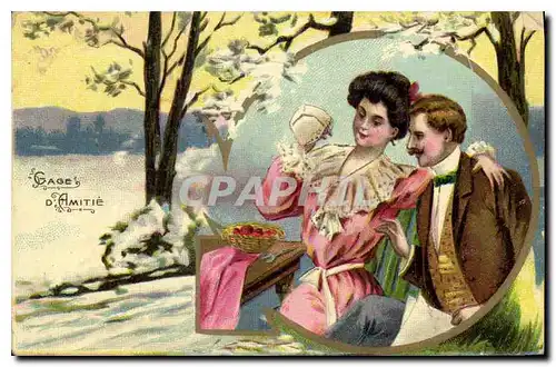 Cartes postales Gage d'Amitie Femme