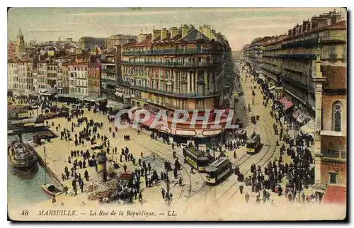 Cartes postales Marseille La Rue de la Republique