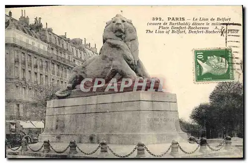 Ansichtskarte AK Paris Le Lion de Belfort Ceuvre de Bartholdi