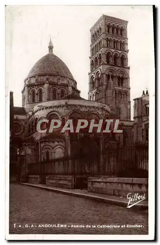 Cartes postales A G A Angouleme Abside de la Cathedrale et Clocher