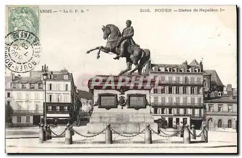 Cartes postales Rouen Statue de Napoleon 1er