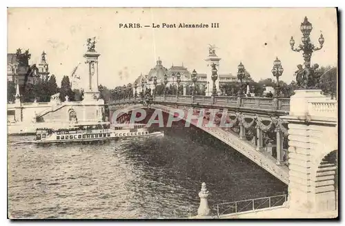 Cartes postales Paris Le Pont Alexandre III