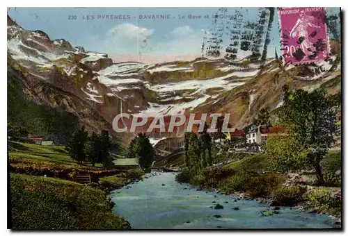 Cartes postales Les Pyrenees Gavarnie Le Gave et le Cirque