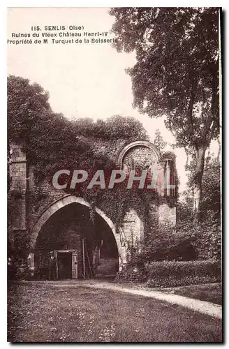 Cartes postales Senlis Oise Ruines du Vieux Chateau Henri VI Propriete de M Turquet de la Boisserie