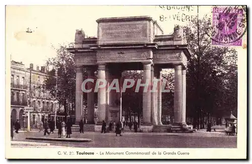 Cartes postales Toulouse Le Monument Commemoratif de la Grande Guerre