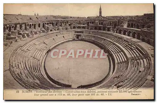 Ansichtskarte AK Nimes Interieur des Arenes Construites sous Adrien