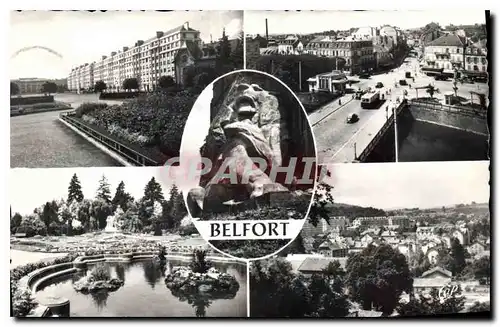 Ansichtskarte AK Belfort Nouveaux blocs d'habitation Quartier du Pont Carnot Le Lion Square Jean Joures Vue gener