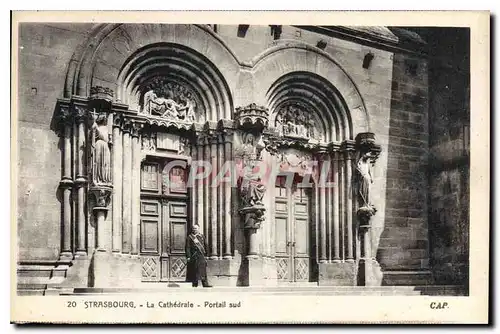 Ansichtskarte AK Strasbourg La Cathedrale Portail sud