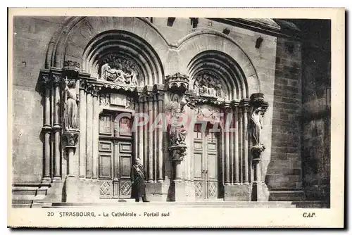 Cartes postales Strasbourg La Cathedrale Portail sud