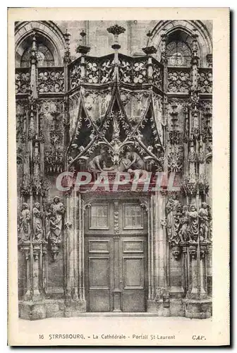 Cartes postales Strasbourg La Cathedrale Portail St Laurent