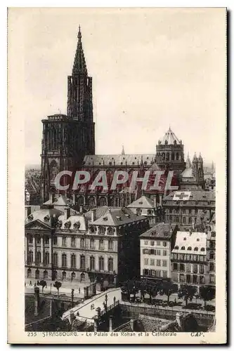 Cartes postales Strasbourg Le Palais des Rohan et la Cathedrale