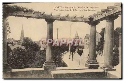 Ansichtskarte AK Metz Vue prise du Belvedere de l'Esplanade