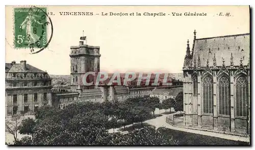 Cartes postales Vincennes Le Donjon et la Chapelle Vue Generale