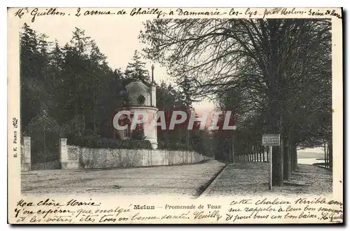 Ansichtskarte AK Melun Promenade de Vaux