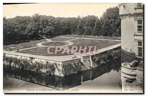 Cartes postales Chateau de Chenonceaux Les Jardins