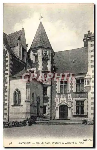 Cartes postales Amboise Clos de Luce Oratoire de Leonard de Vinci