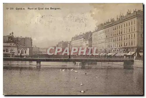 Ansichtskarte AK Geneve Pont et Quai des Bergues