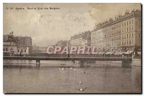 Cartes postales Geneve Pont et Quai des Bergues