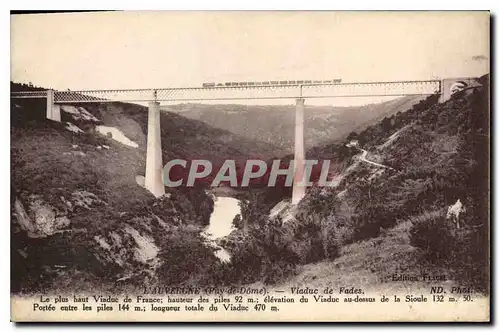 Cartes postales L'Auvergne Puy de Dome Viaduc de Fades