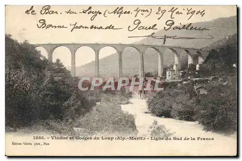 Ansichtskarte AK Viaduc et Gorges du Loup Alp Marit Ligne du Sud de la France