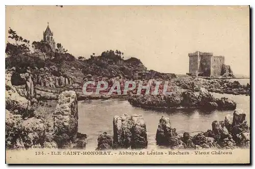 Ansichtskarte AK Ile Saint Honorat Abbaye de Lerins Rochers Vieux Chateau