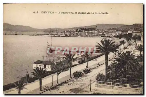 Cartes postales Cannes Boulevard et Bains de la Croisette