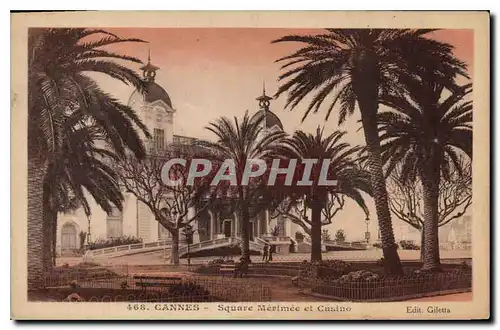 Cartes postales Cannes Square Merimee et Casino