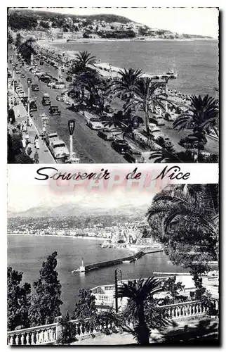 Ansichtskarte AK Souvenir de Nice Promenade des Anglais Mont Boron Vue generale de Nice