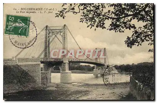 Cartes postales Bouchemaine M et L Le Pont suspendu