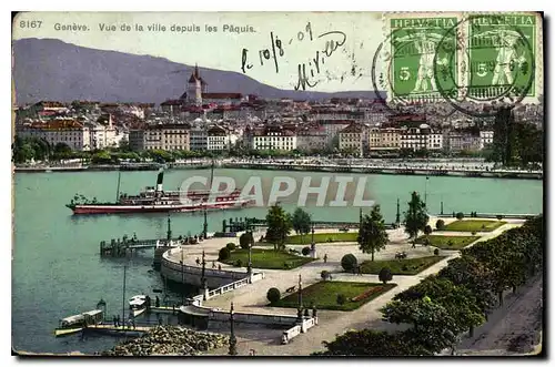 Cartes postales Geneve Vue de la Ville dupuis les Paquis