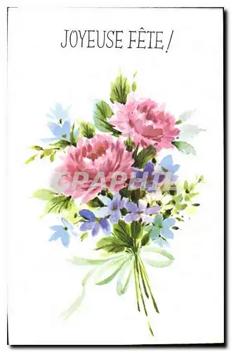 Cartes postales Joyeuse Fete Fleurs