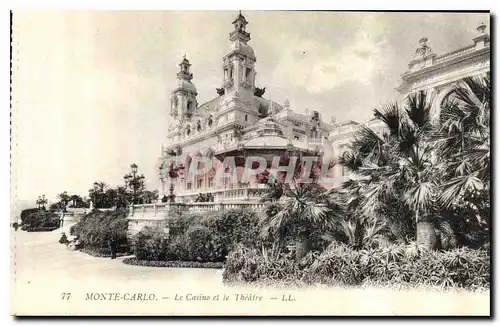 Cartes postales Monte Carlo Le Casino et le Theatre