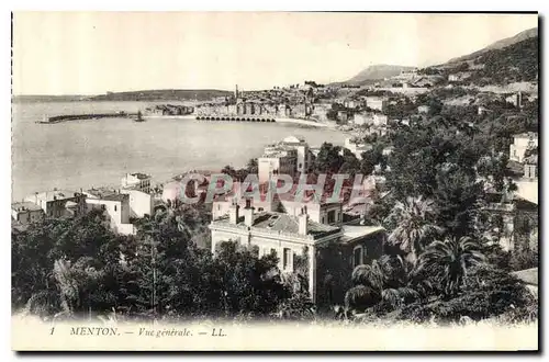 Cartes postales Menton Vue generale