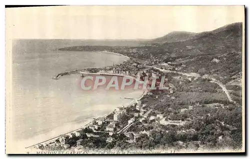 Cartes postales Menton et Garavan Vue prise de la Frontiere Italienne