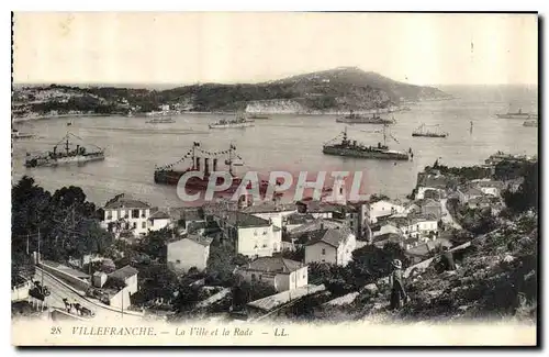 Ansichtskarte AK Villefranche La Ville et la Rade Bateaux