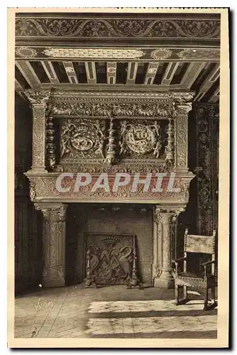 Cartes postales Chateau de Blois Salle d'Honneur Detail d'une Cheminee