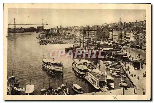 Ansichtskarte AK Marseille Le Vieux Port et Pont Transbordeur Bateaux