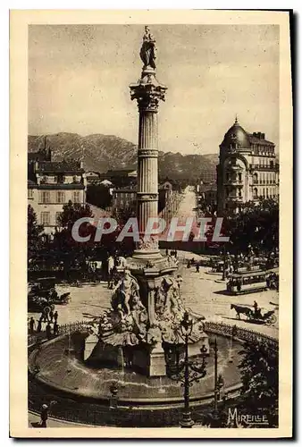 Cartes postales Marseille Place Castellane et Fontaine Cantini