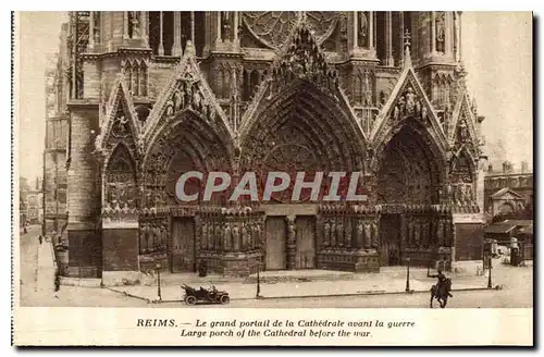 Ansichtskarte AK Reims Le grand comble de la Cathedrale avant la guerre