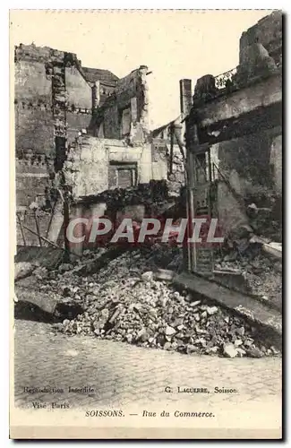 Cartes postales Soissons Rue du Commerce Militaria