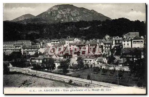 Cartes postales Argeles vue generale et le Mont de Ger