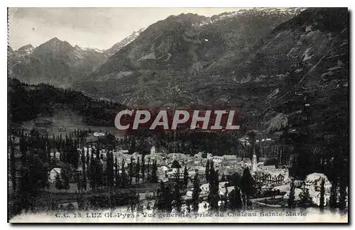 Cartes postales Luz H Pyr vue generale prise du chateau Sainte Marie