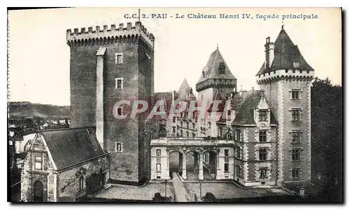 Ansichtskarte AK Pau le chateau Henri IV Facade Principale