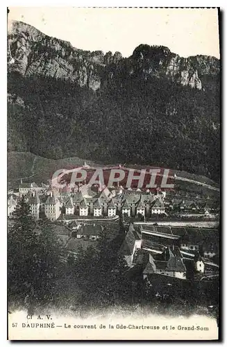 Cartes postales Dauphine Couvent de la Grande Chartreuse et le Grand Som