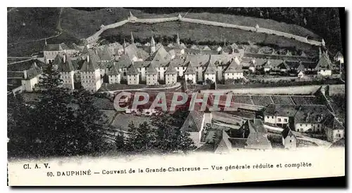 Cartes postales Dauphine Couvent de la Grande Chartreuse vue generale reduite et Complete