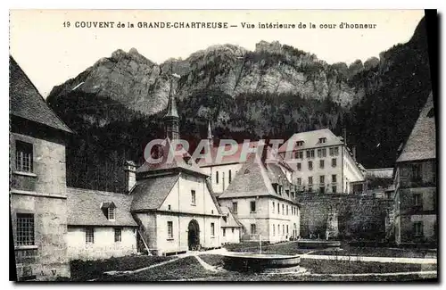 Cartes postales Dauphine Couvent de la Grande Chartreuse vue interieure de la Cour d'Honneur