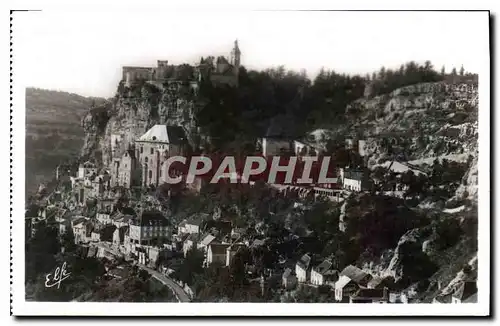 Cartes postales Pyrlnees Ocean Rocamadour vue generale de la Ville des Sanctuaires et du chateau