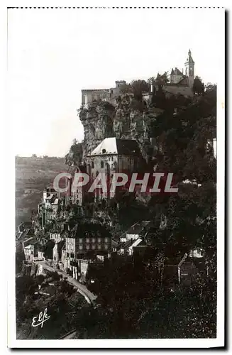 Cartes postales Pyrlnees Ocean Rocamadour le chateau et le Rocher surplombant la Ville